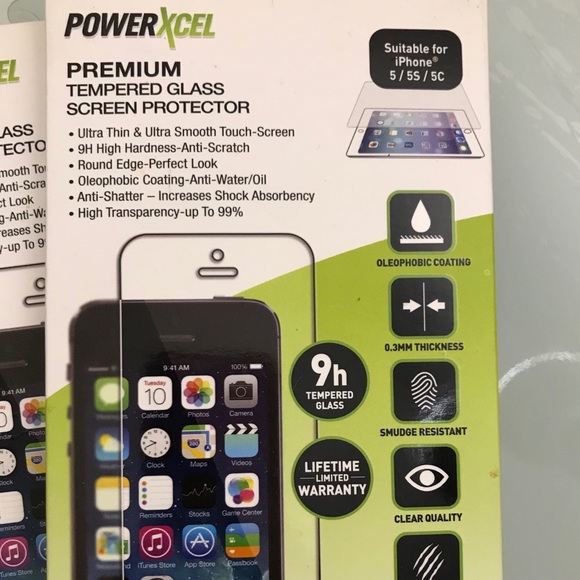 2-iPhone 5/5s/5c tempered glass screen protectors - Picture 2 of 7
